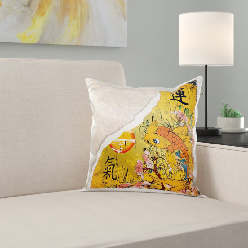 East Urban Home Oriental Japanese Kanji Luck Energy Koi